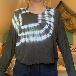 Olive green tie dye sweater